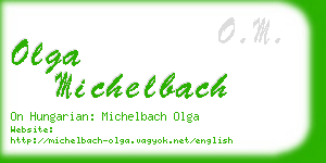 olga michelbach business card